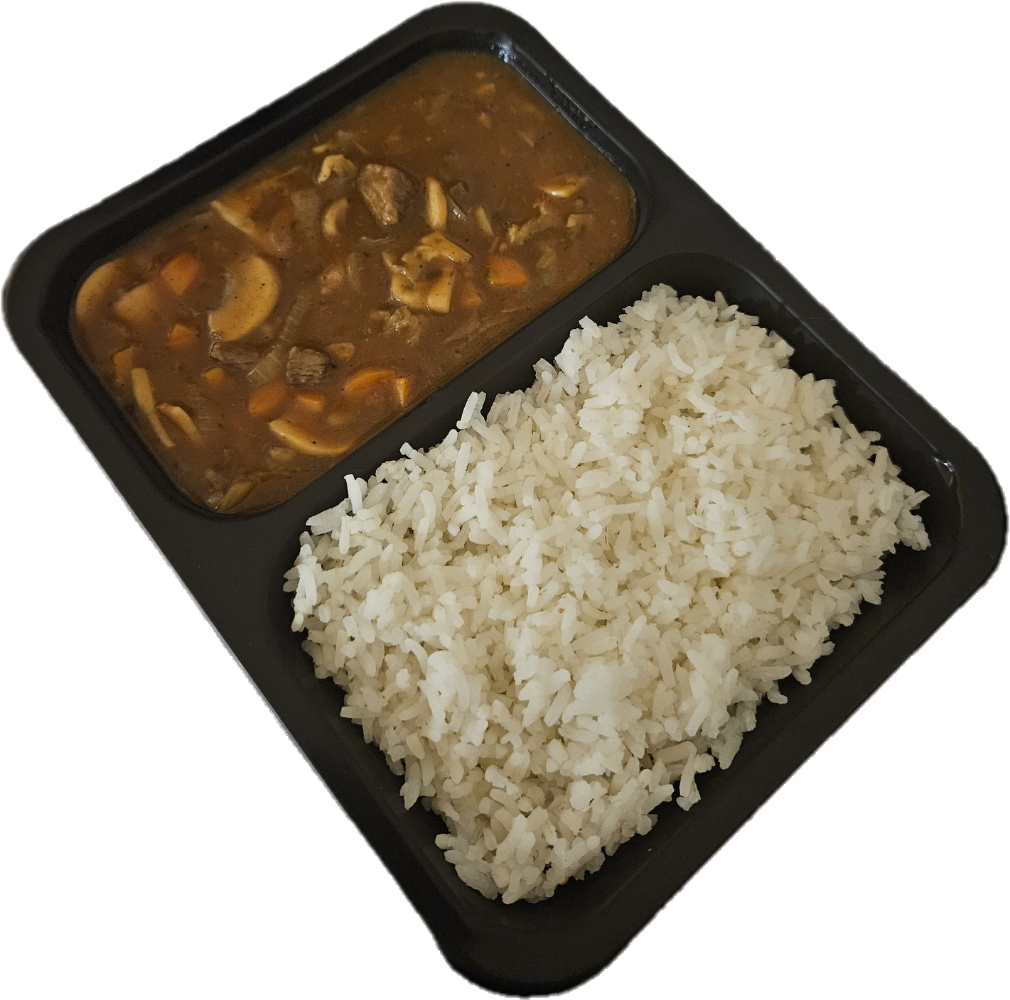 Witte rijst met stoofpotje