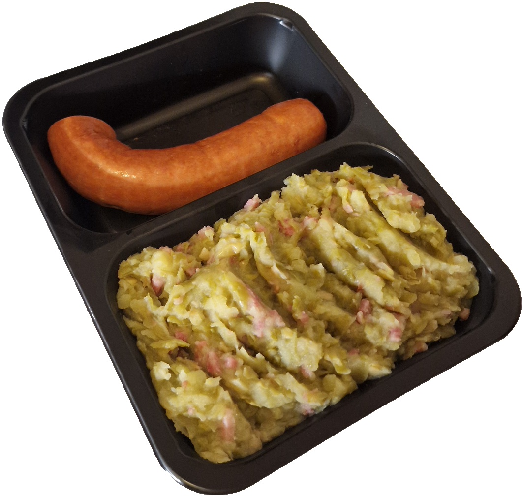 Stamppot snijbonen met rookworst