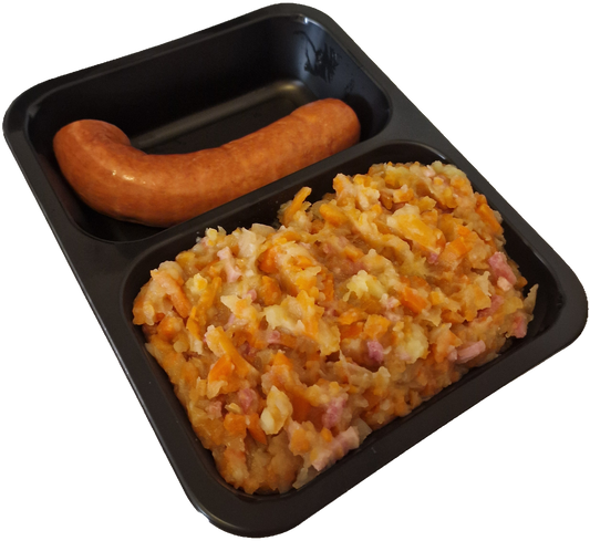 Stamppot hutspot met rookworst