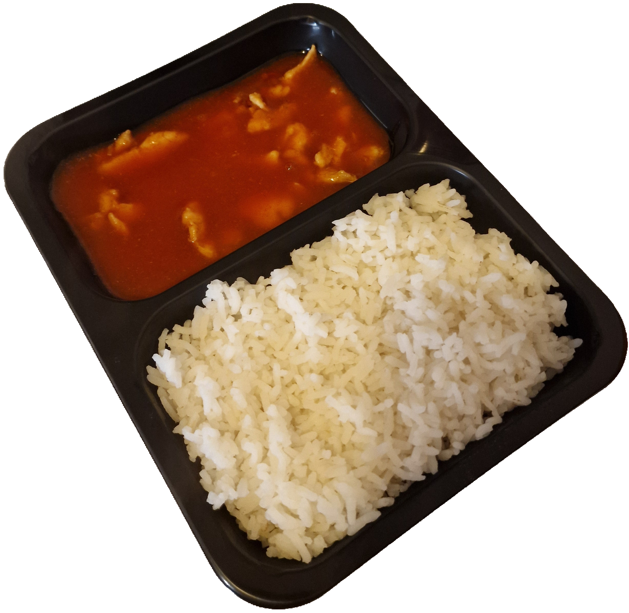 Witte rijst met ajam pangang